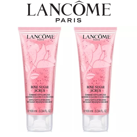 Lancome Other - 2pk Lancôme Exfoliating Rose Sugar Scrub 3.34oz Gentle Exfoliation & Plumping